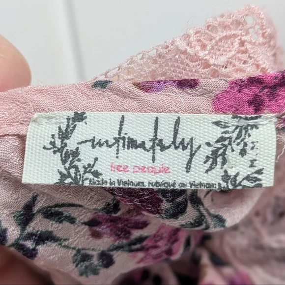 Intimately Free People Pink Floral Bodysuit with Tie Front - Take It Away - Picture 6 of 10